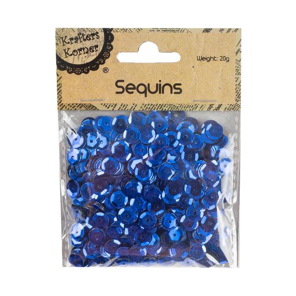 Sequin Round Laser 20gm Blue